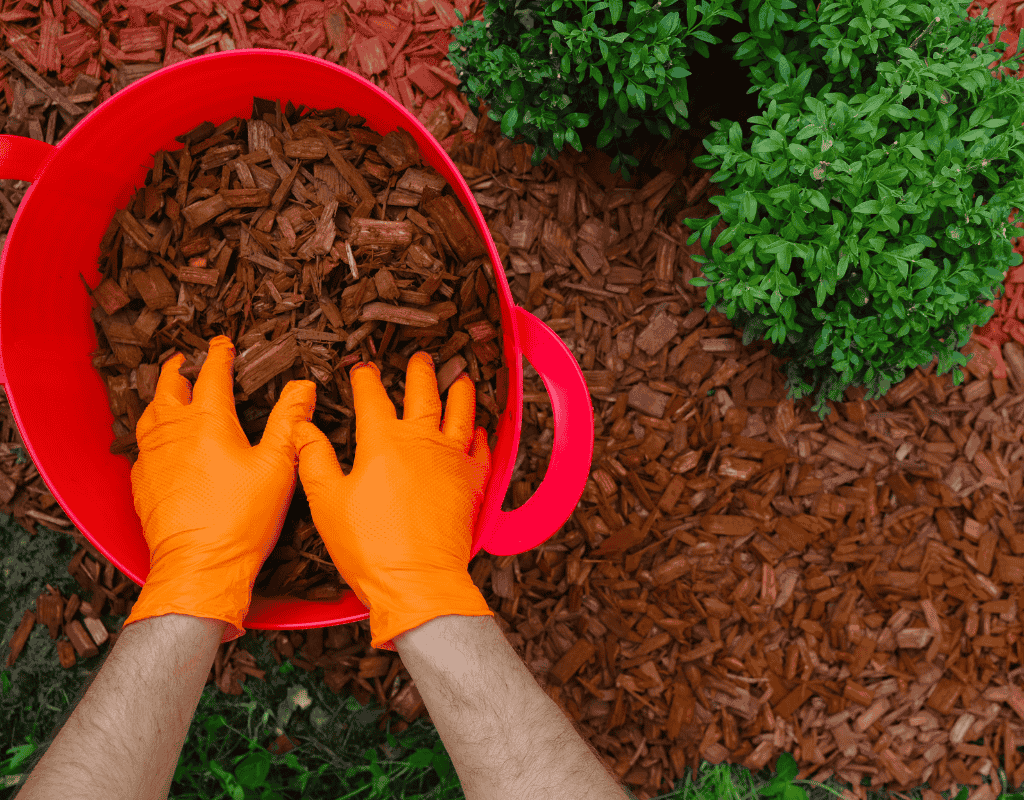 All Natural Landscaping Dover NH efficient mulch installation